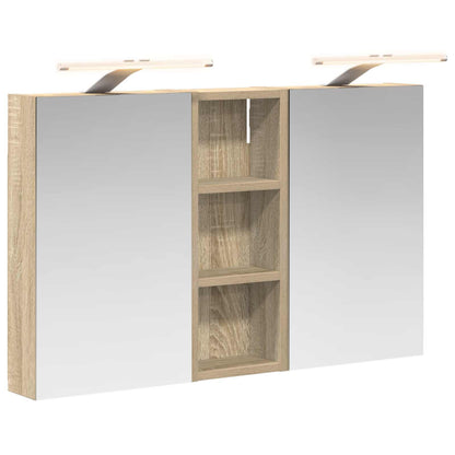 Badkamerkastenset 3 pcs 80 x 10,5 x 50 cm Bewerkt hout