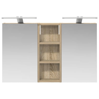 Badkamerkastenset 3 pcs 80 x 10,5 x 50 cm Bewerkt hout