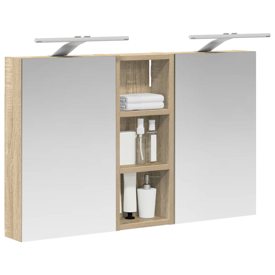 Badkamerkastenset 3 pcs 80 x 10,5 x 50 cm Bewerkt hout