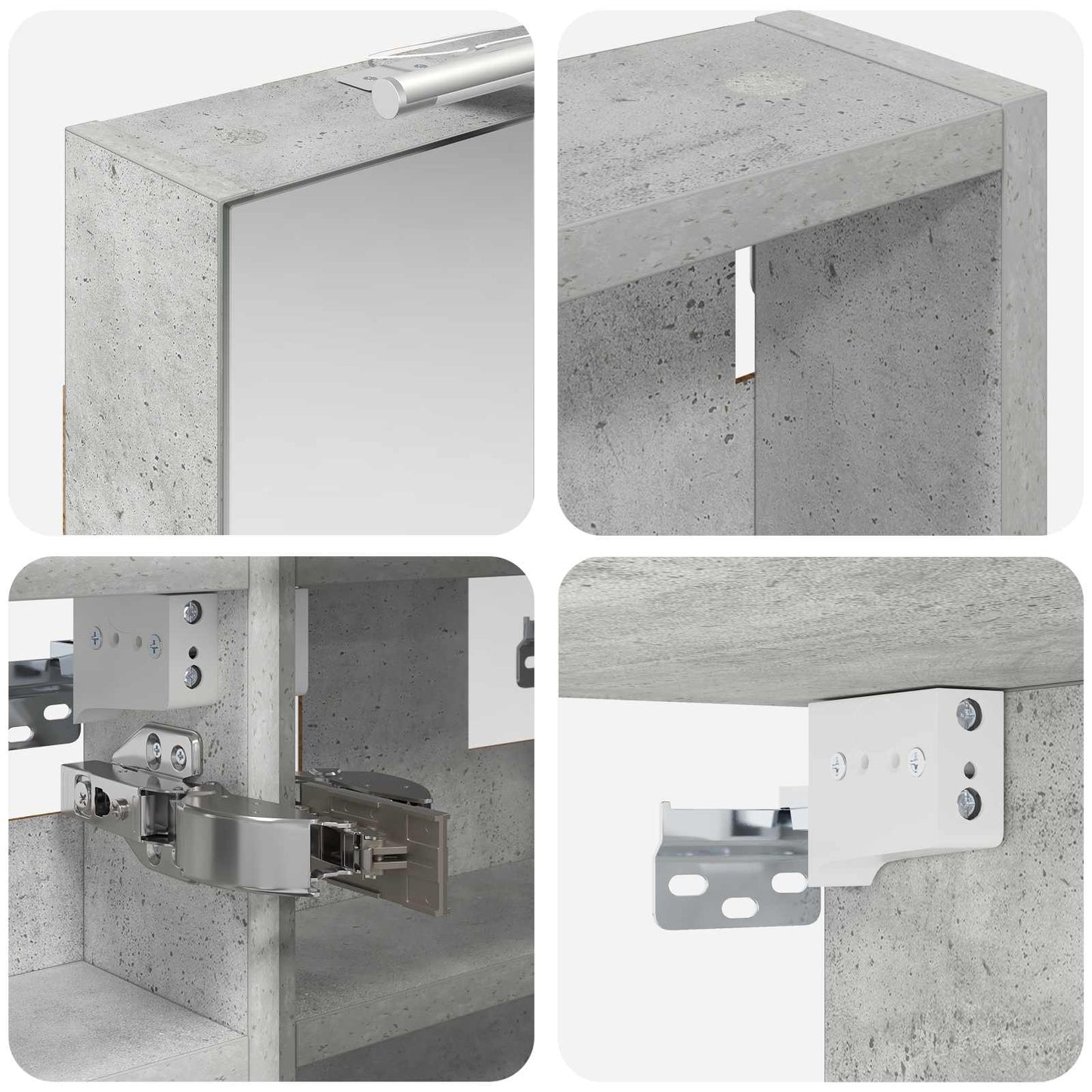 Badkamerkastenset 3 pcs 80 x 10,5 x 50 cm Bewerkt hout