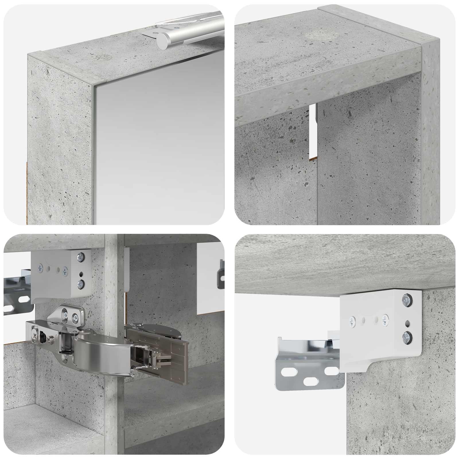 Badkamerkastenset 3 pcs 80 x 10,5 x 50 cm Bewerkt hout