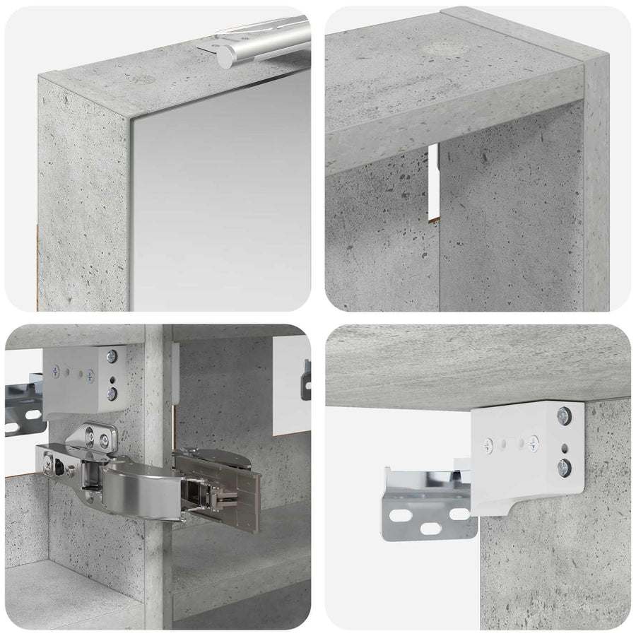 Badkamerkastenset 3 pcs 80 x 10,5 x 50 cm Bewerkt hout