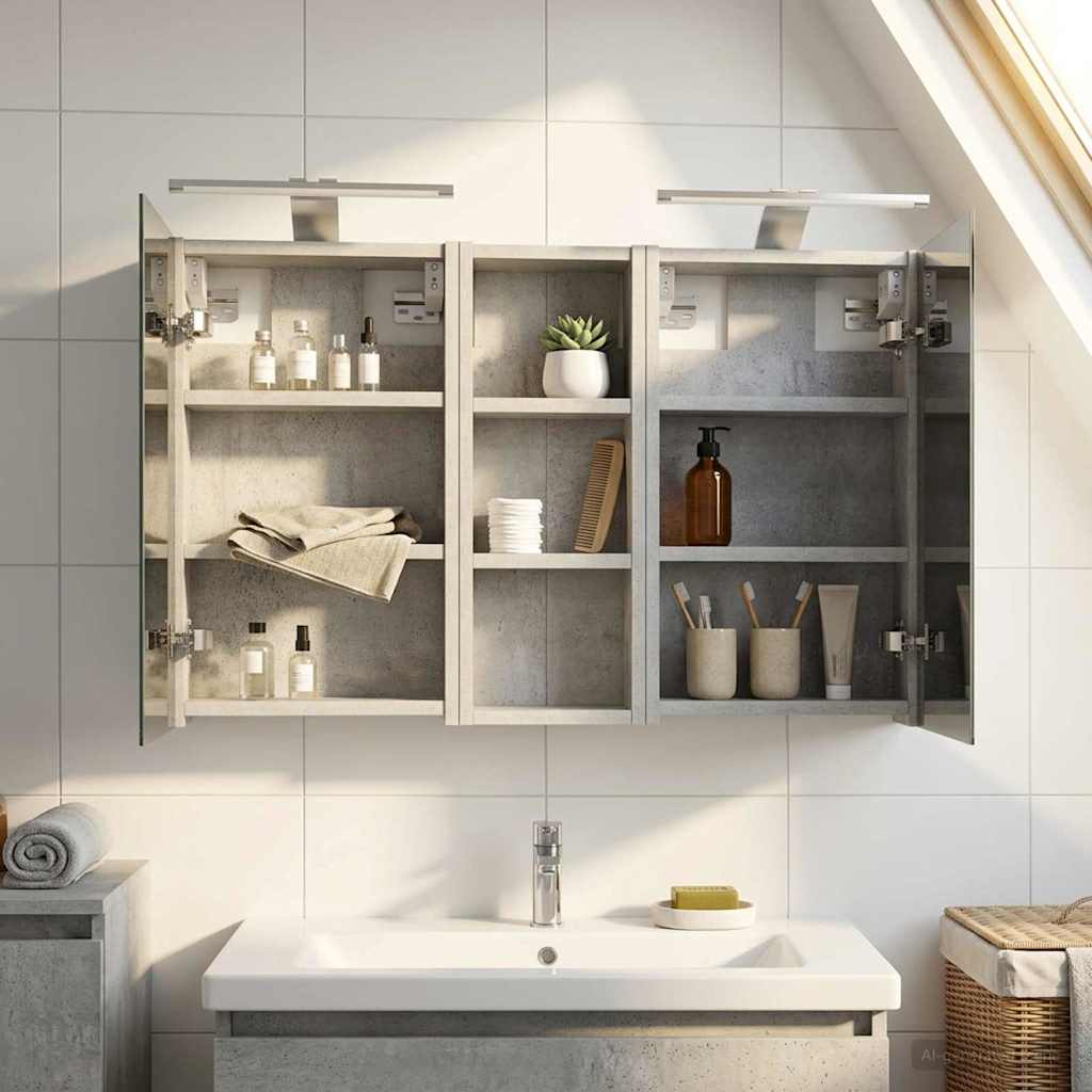 Badkamerkastenset 3 pcs 80 x 10,5 x 50 cm Bewerkt hout