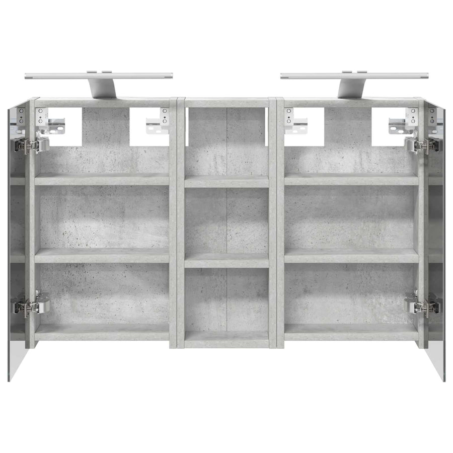 Badkamerkastenset 3 pcs 80 x 10,5 x 50 cm Bewerkt hout