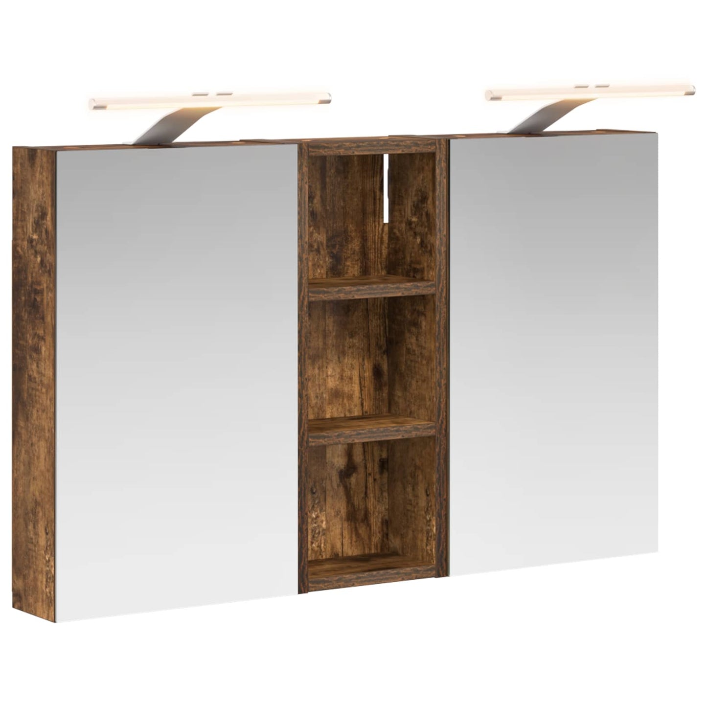 Badkamerkastenset 3 pcs 80 x 10,5 x 50 cm Bewerkt hout
