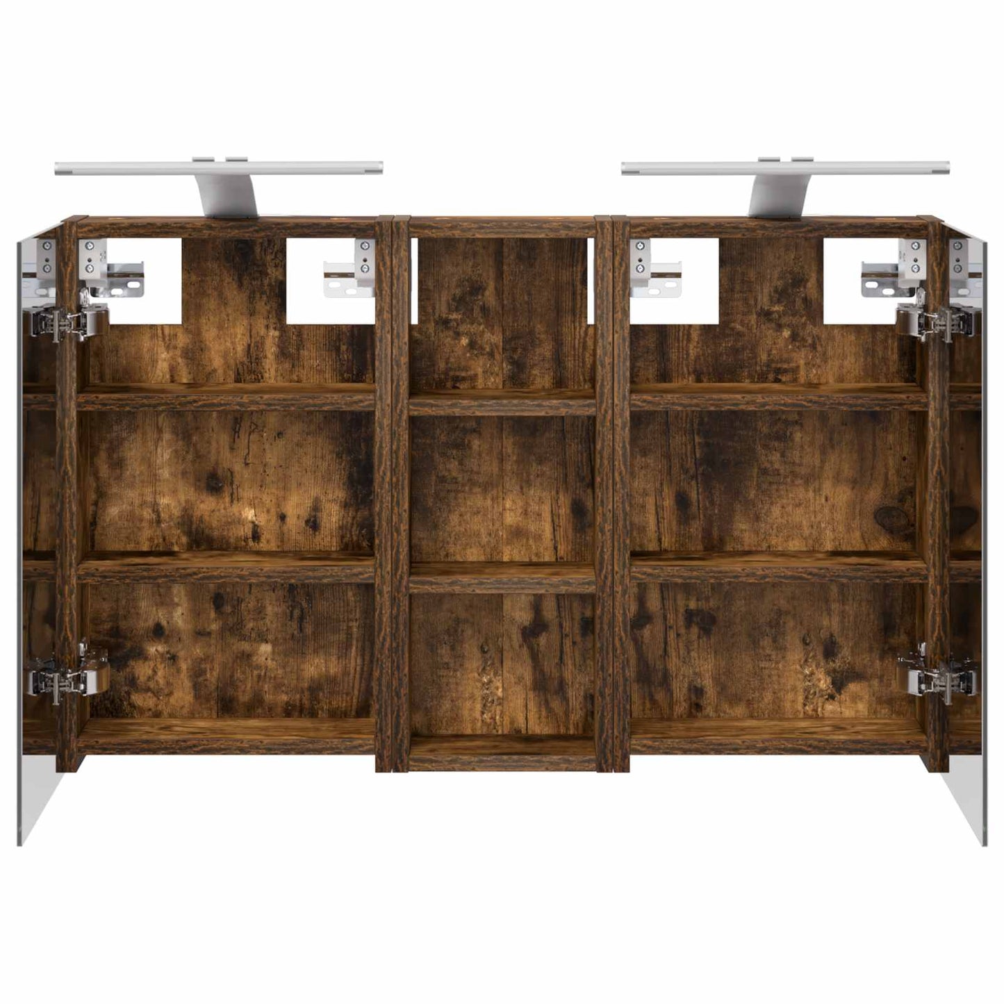 Badkamerkastenset 3 pcs 80 x 10,5 x 50 cm Bewerkt hout