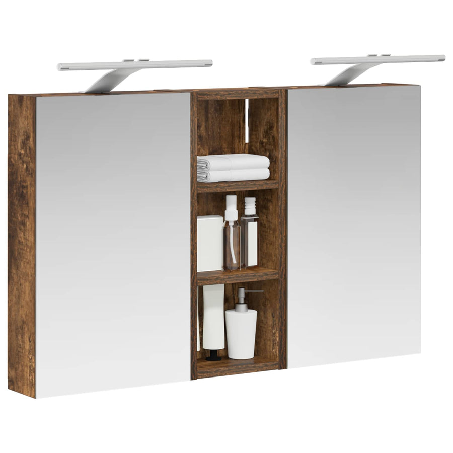 Badkamerkastenset 3 pcs 80 x 10,5 x 50 cm Bewerkt hout