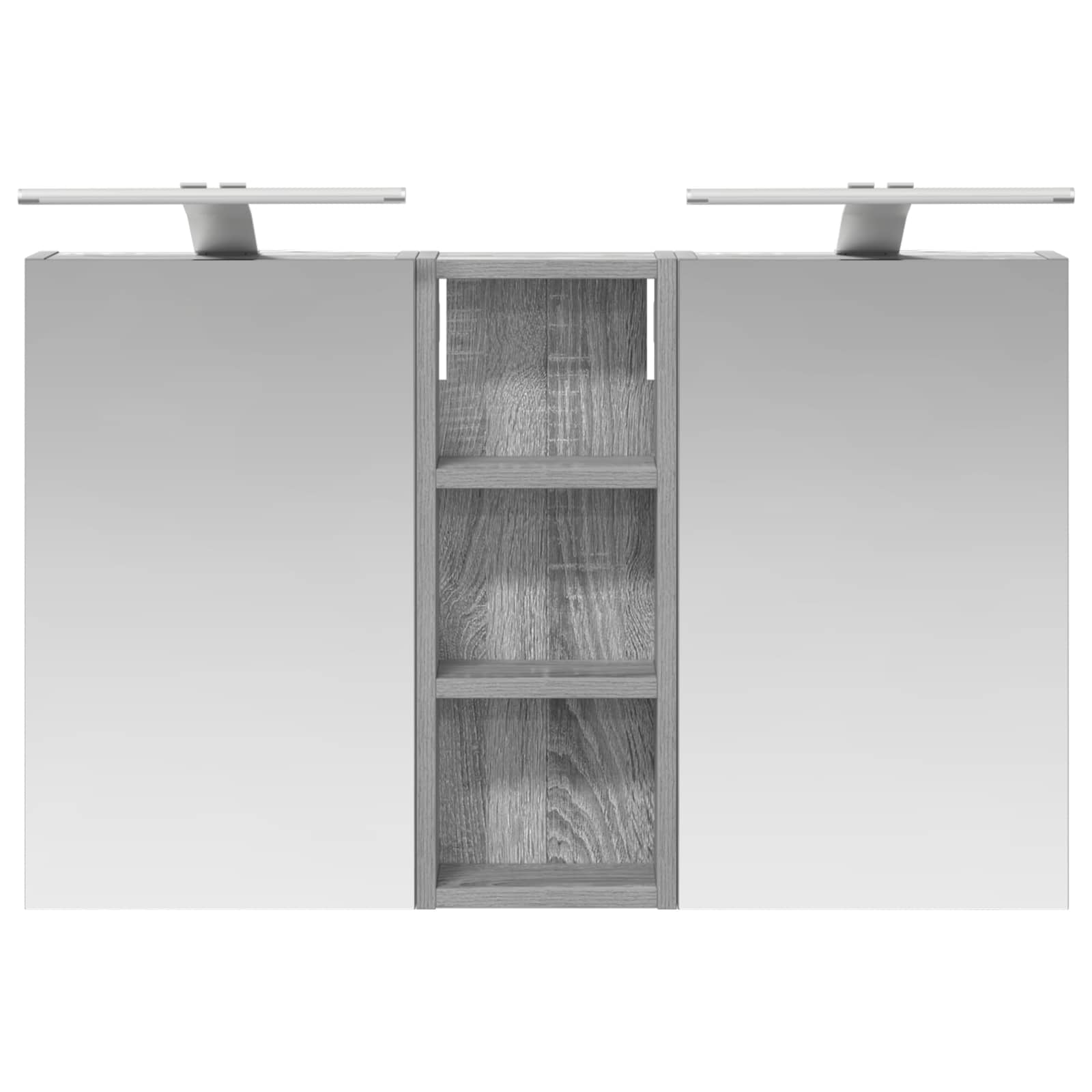 Badkamerkastenset 3 pcs 80 x 10,5 x 50 cm Bewerkt hout