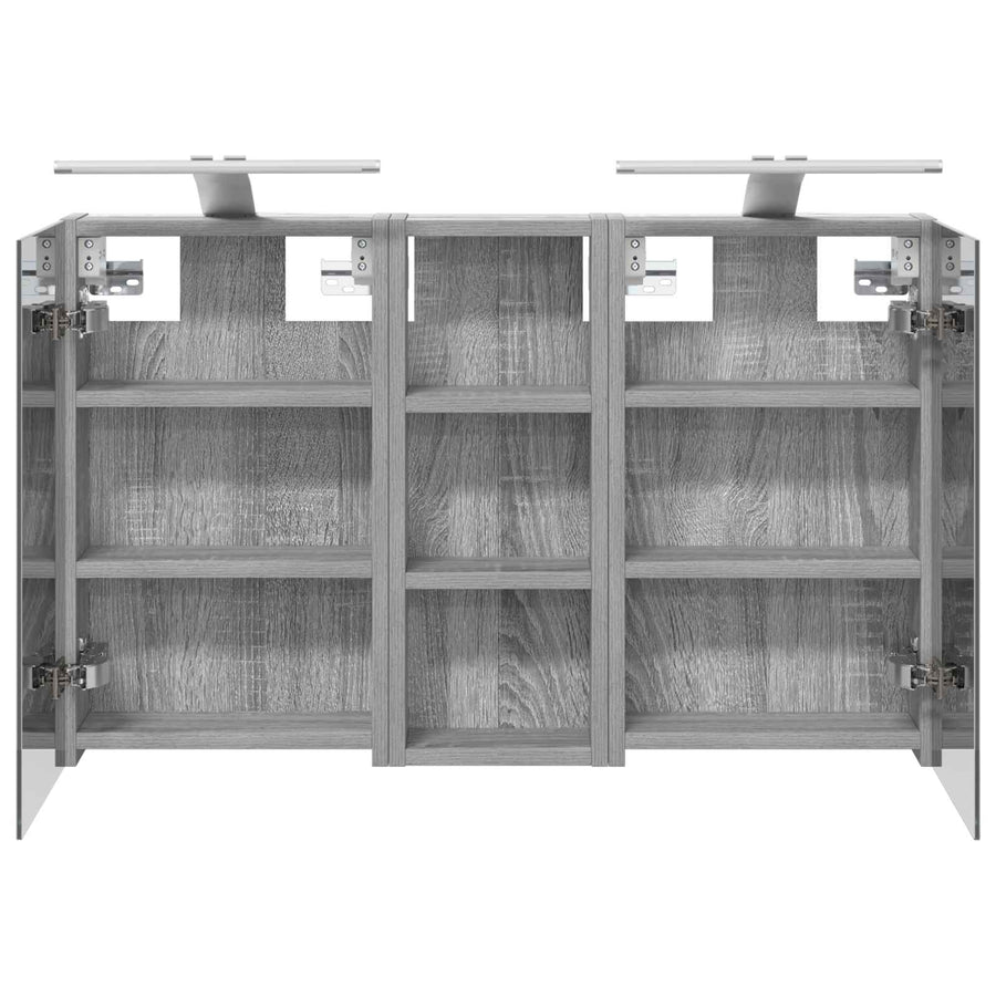 Badkamerkastenset 3 pcs 80 x 10,5 x 50 cm Bewerkt hout
