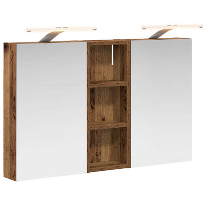 Badkamerkastenset 3 pcs 80 x 10,5 x 50 cm Bewerkt hout