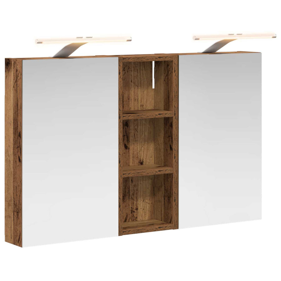 Badkamerkastenset 3 pcs 80 x 10,5 x 50 cm Bewerkt hout