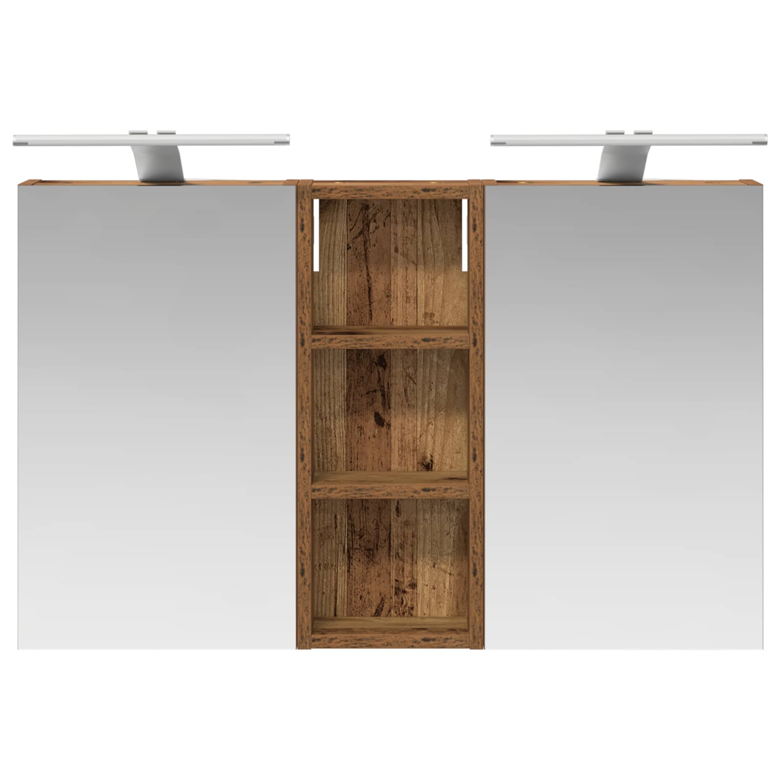 Badkamerkastenset 3 pcs 80 x 10,5 x 50 cm Bewerkt hout