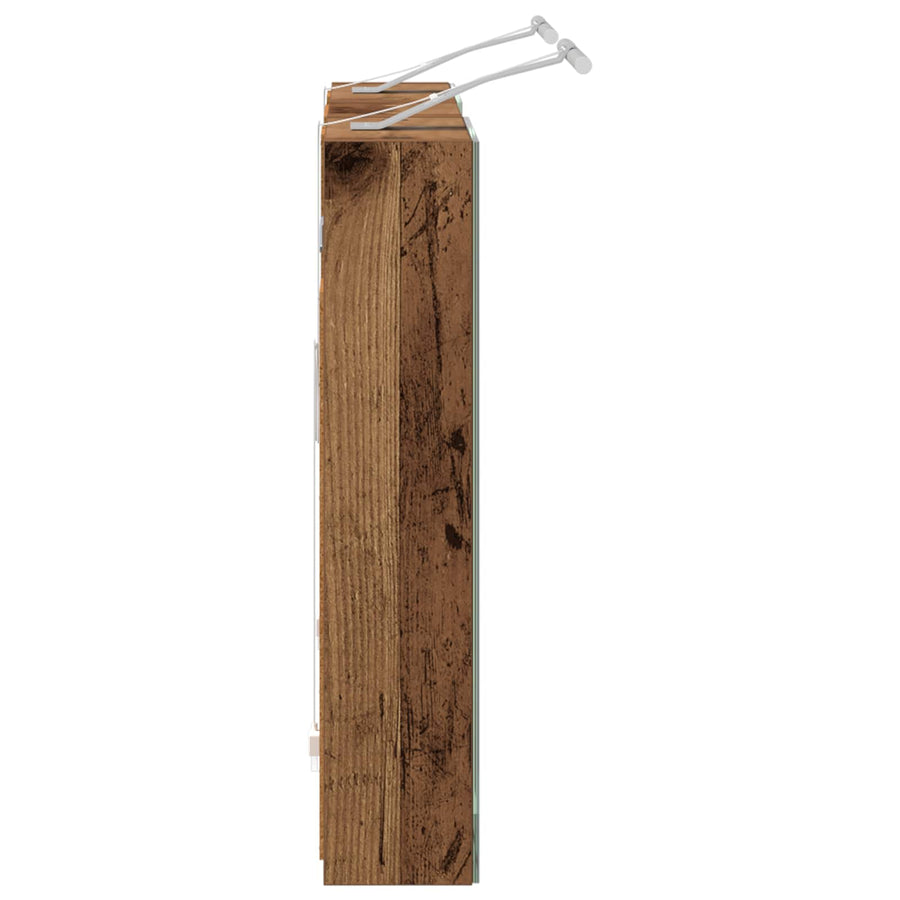 Badkamerkastenset 3 pcs 80 x 10,5 x 50 cm Bewerkt hout