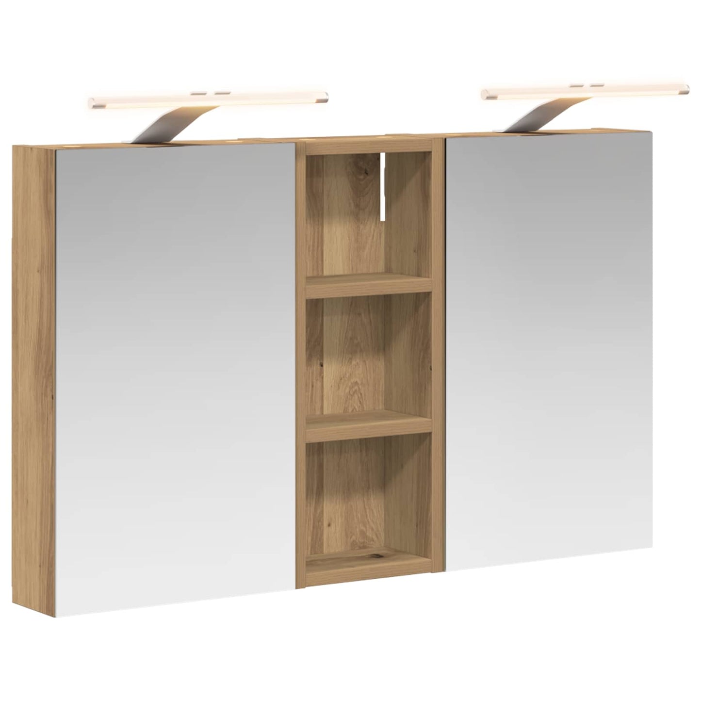 Badkamerkastenset 3 pcs 80 x 10,5 x 50 cm Bewerkt hout
