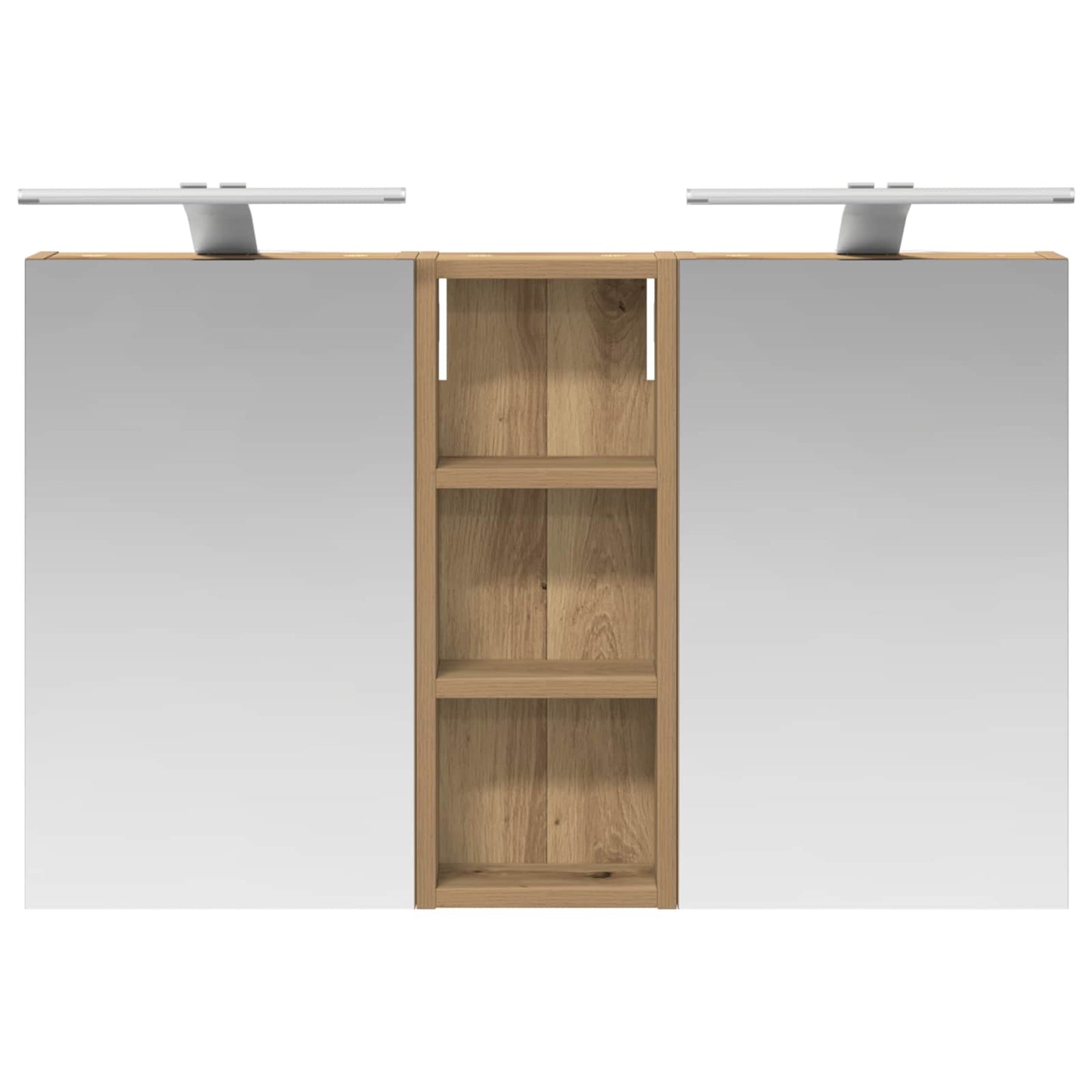 Badkamerkastenset 3 pcs 80 x 10,5 x 50 cm Bewerkt hout