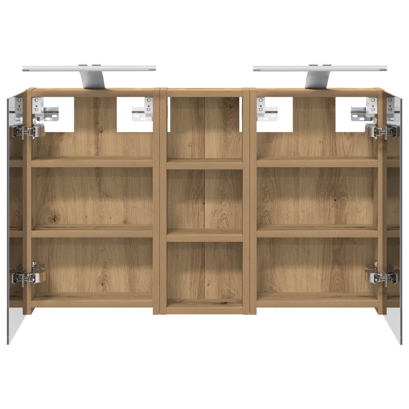 Badkamerkastenset 3 pcs 80 x 10,5 x 50 cm Bewerkt hout