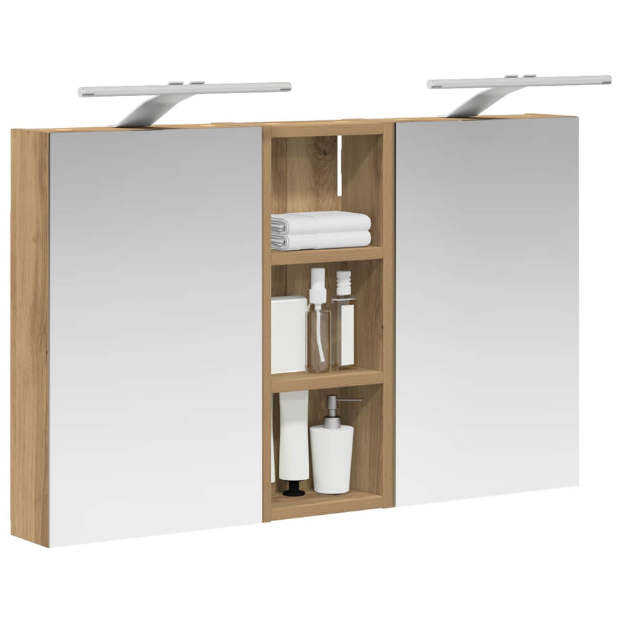 Badkamerkastenset 3 pcs 80 x 10,5 x 50 cm Bewerkt hout