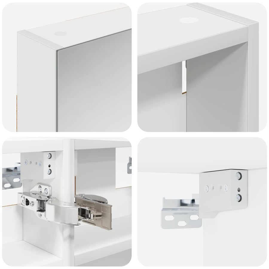 Badkamerkastenset 3 pcs 90 x 10,5 x 50 cm Bewerkt hout