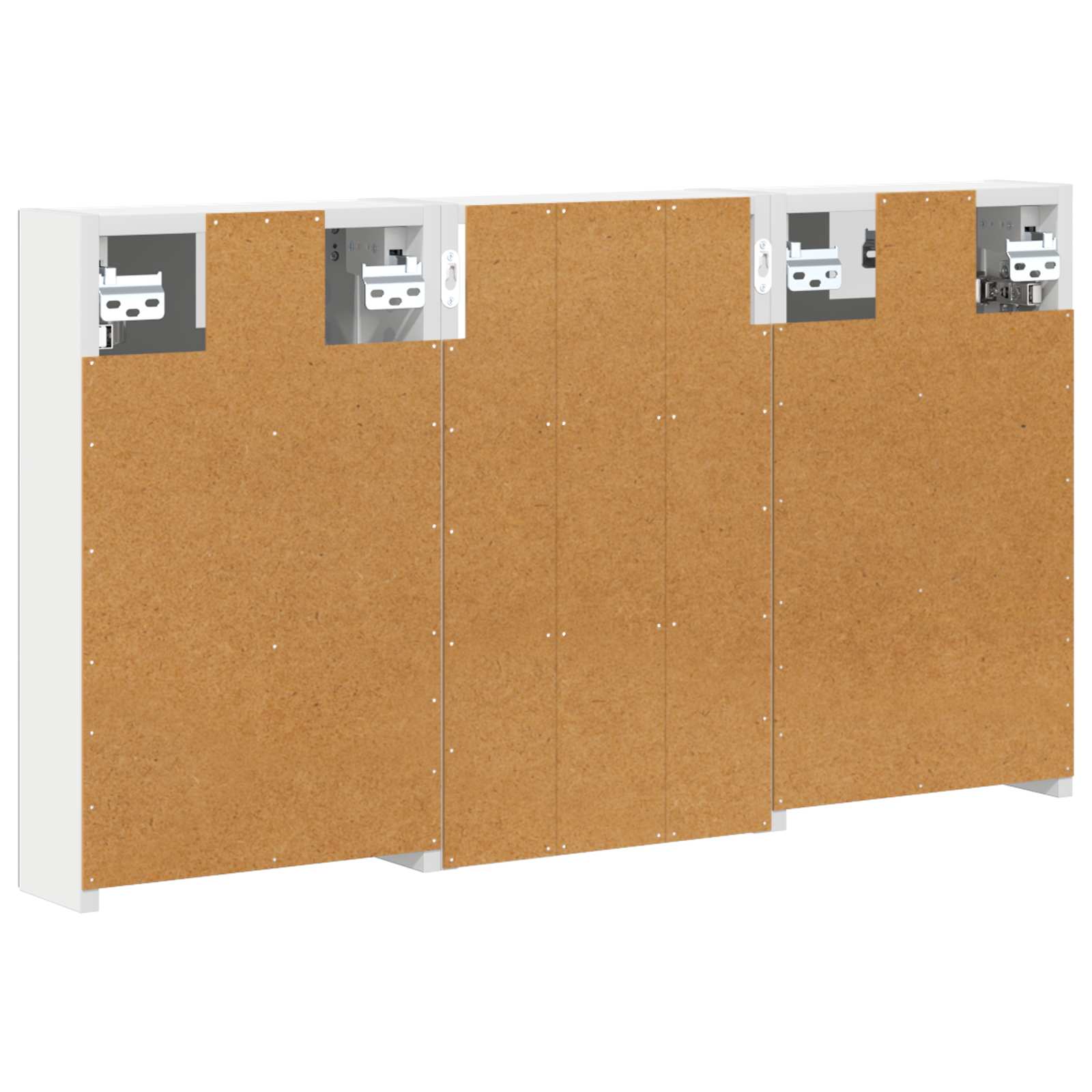 Badkamerkastenset 3 pcs 90 x 10,5 x 50 cm Bewerkt hout