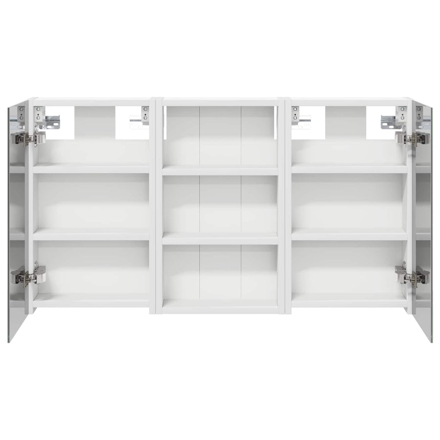 Badkamerkastenset 3 pcs 90 x 10,5 x 50 cm Bewerkt hout