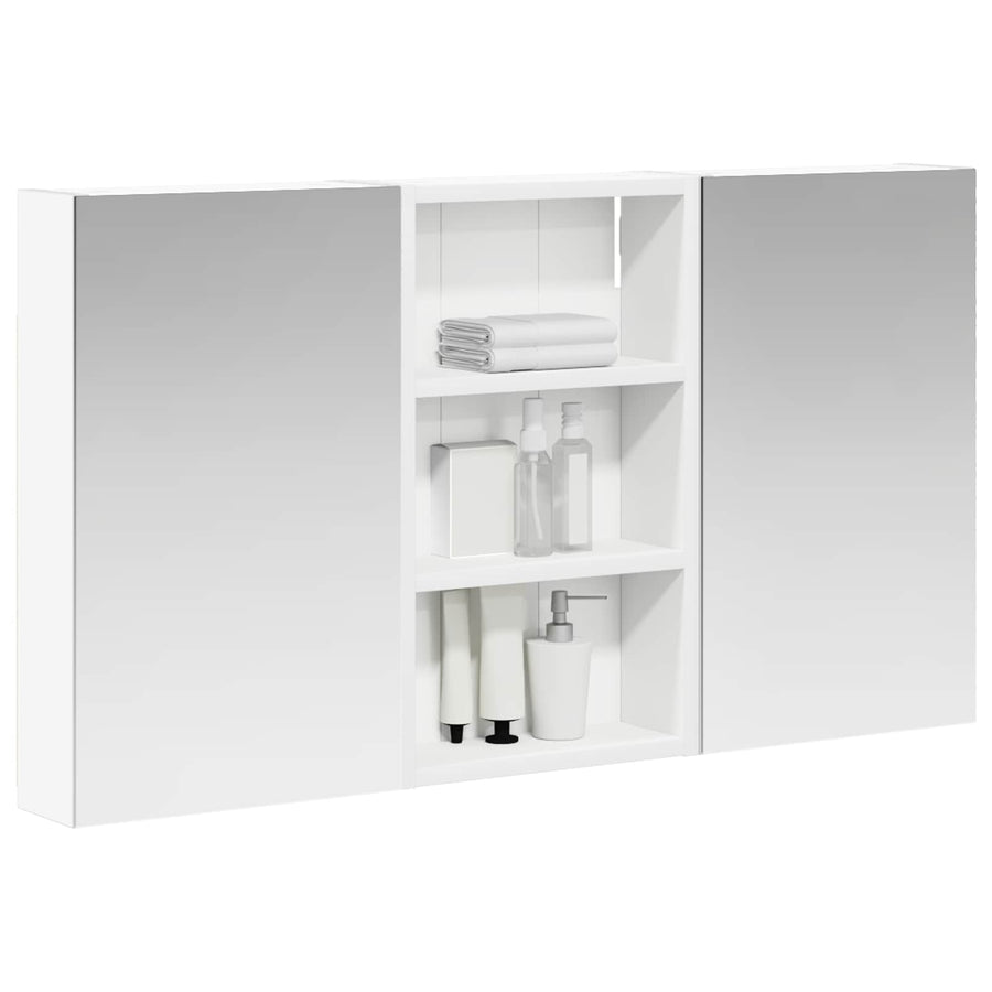 Badkamerkastenset 3 pcs 90 x 10,5 x 50 cm Bewerkt hout