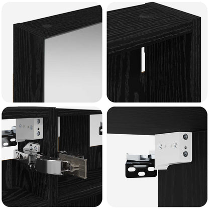 Badkamerkastenset 3 pcs 90 x 10,5 x 50 cm Bewerkt hout