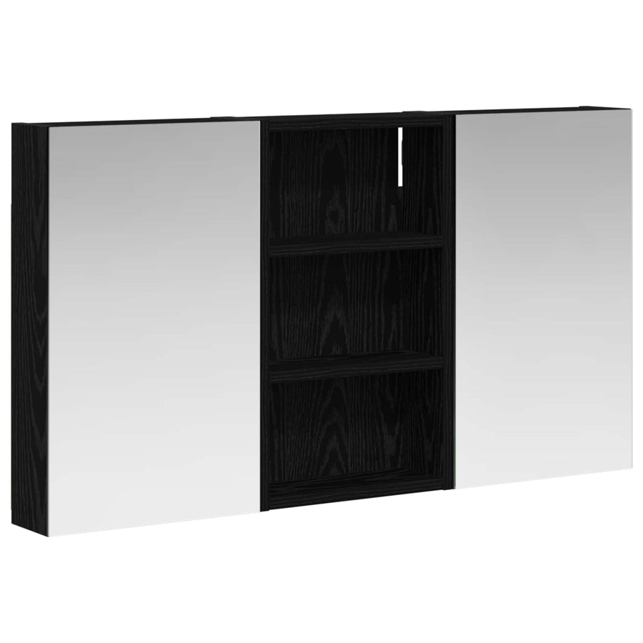 Badkamerkastenset 3 pcs 90 x 10,5 x 50 cm Bewerkt hout