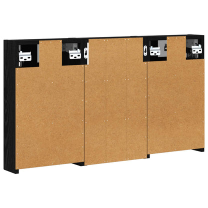 Badkamerkastenset 3 pcs 90 x 10,5 x 50 cm Bewerkt hout