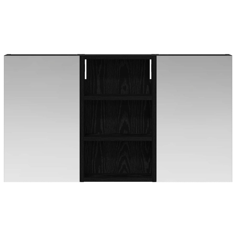 Badkamerkastenset 3 pcs 90 x 10,5 x 50 cm Bewerkt hout