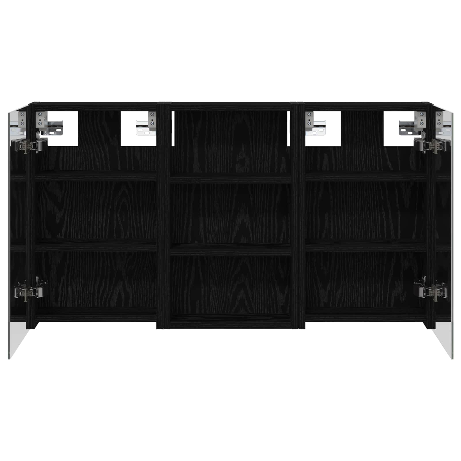 Badkamerkastenset 3 pcs 90 x 10,5 x 50 cm Bewerkt hout