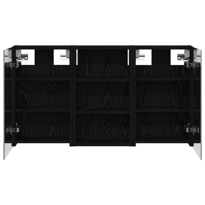 Badkamerkastenset 3 pcs 90 x 10,5 x 50 cm Bewerkt hout