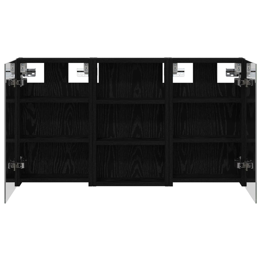 Badkamerkastenset 3 pcs 90 x 10,5 x 50 cm Bewerkt hout
