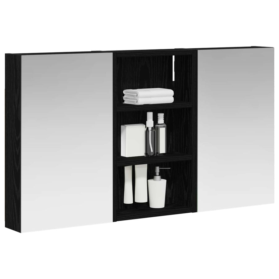 Badkamerkastenset 3 pcs 90 x 10,5 x 50 cm Bewerkt hout