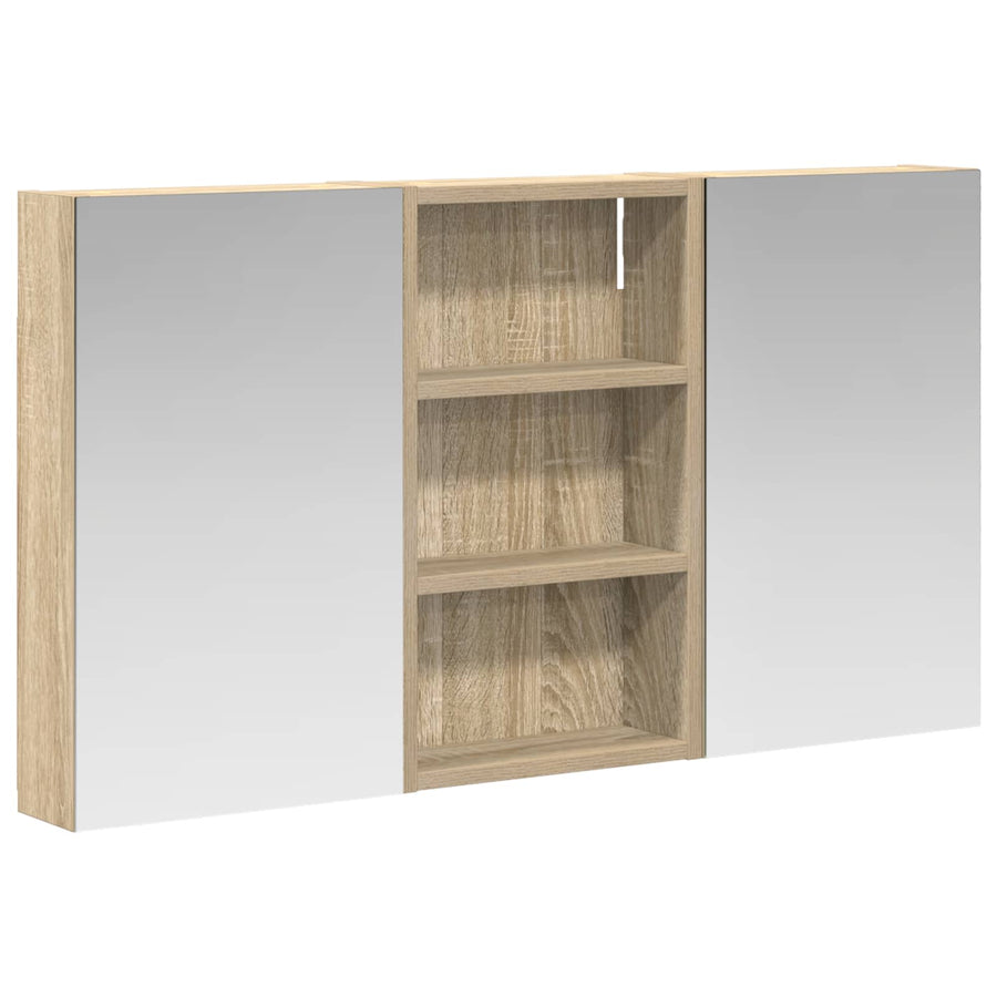 Badkamerkastenset 3 pcs 90 x 10,5 x 50 cm Bewerkt hout