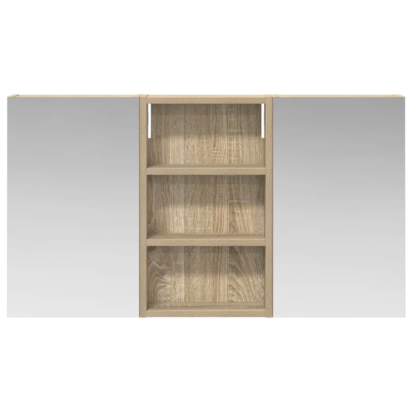 Badkamerkastenset 3 pcs 90 x 10,5 x 50 cm Bewerkt hout