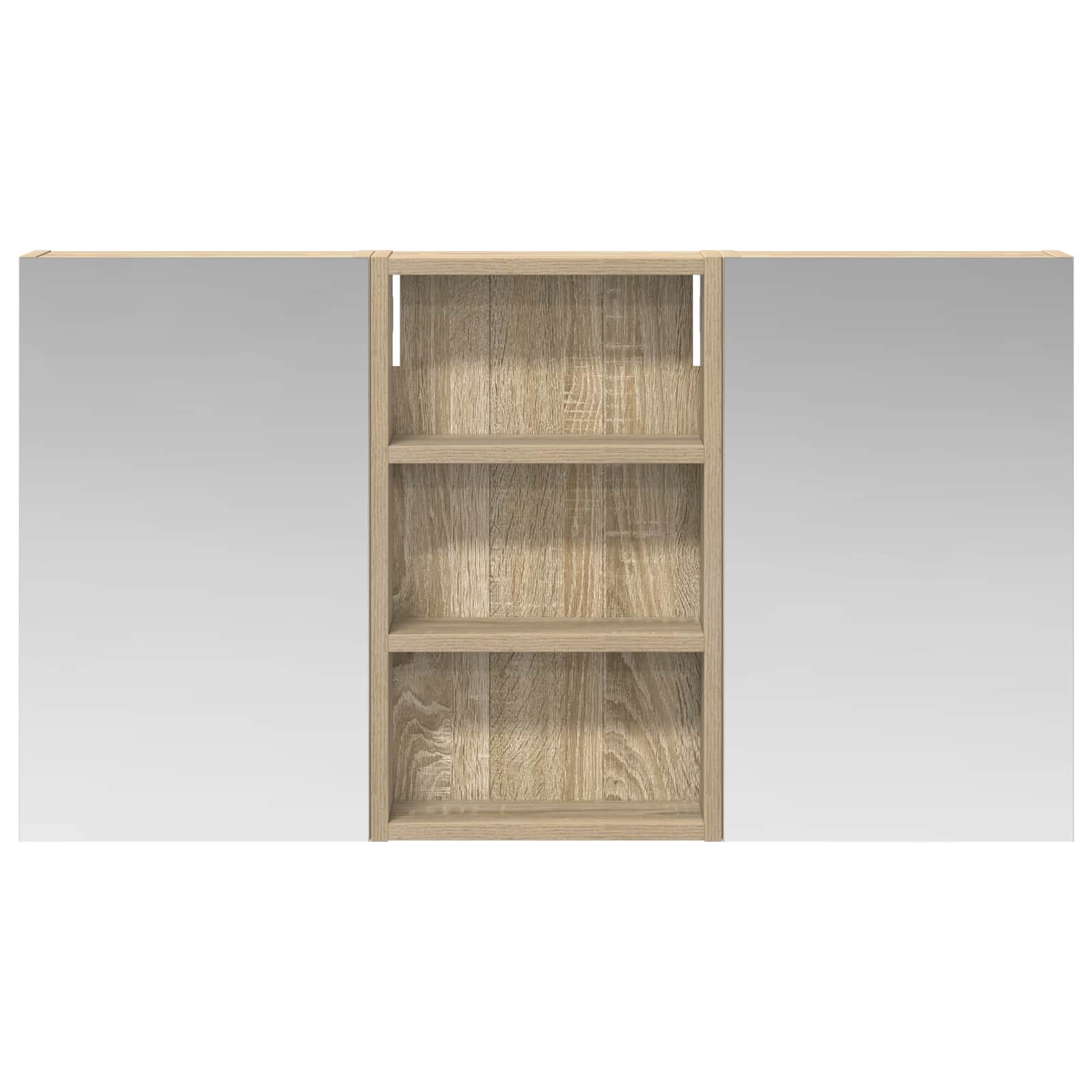 Badkamerkastenset 3 pcs 90 x 10,5 x 50 cm Bewerkt hout