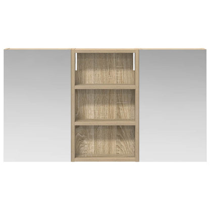 Badkamerkastenset 3 pcs 90 x 10,5 x 50 cm Bewerkt hout
