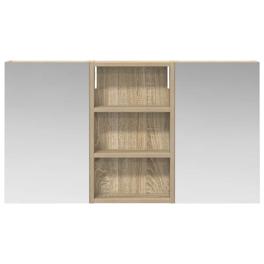 Badkamerkastenset 3 pcs 90 x 10,5 x 50 cm Bewerkt hout