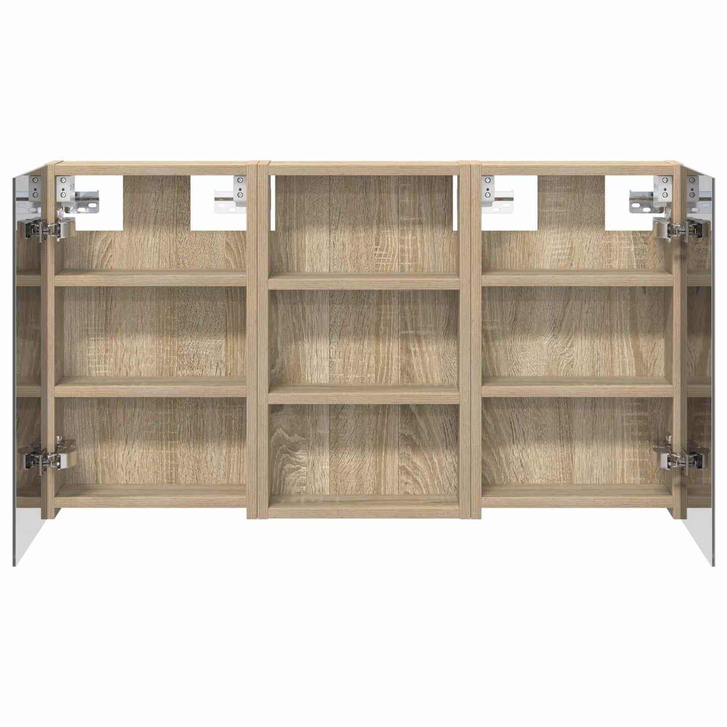 Badkamerkastenset 3 pcs 90 x 10,5 x 50 cm Bewerkt hout