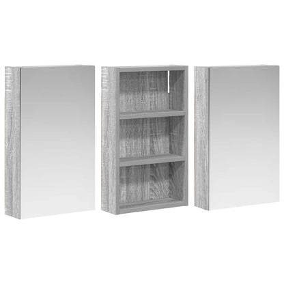 Badkamerkastenset 3 pcs 90 x 10,5 x 50 cm Bewerkt hout