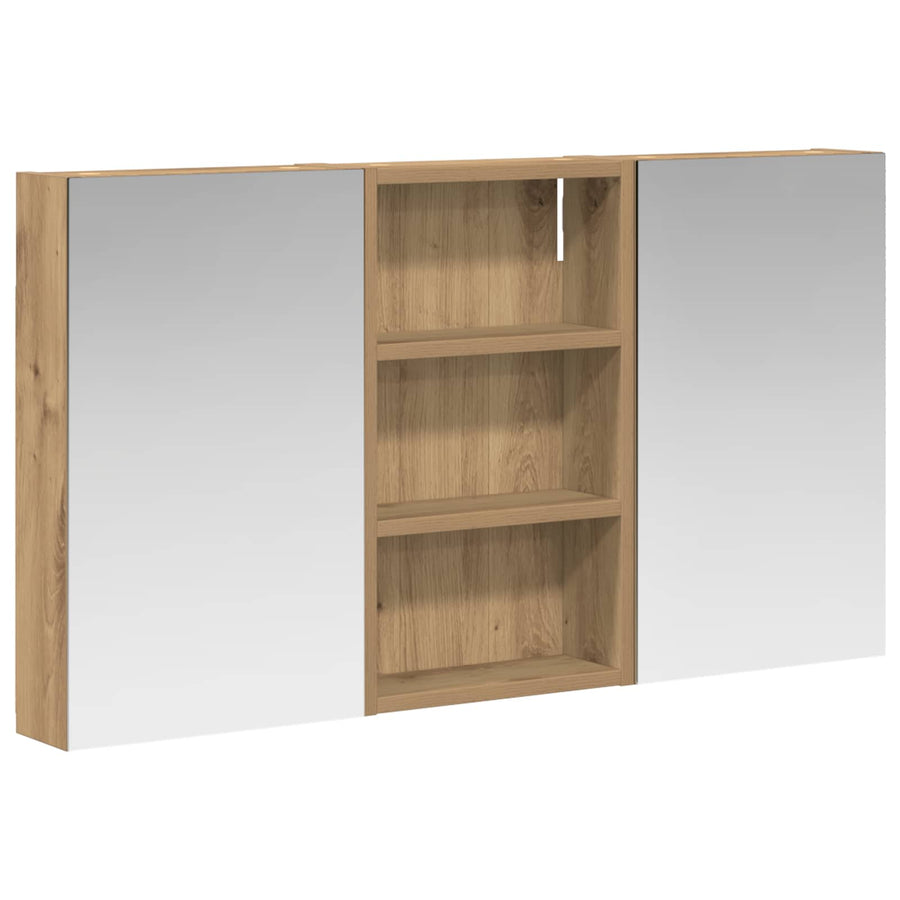 Badkamerkastenset 3 pcs 90 x 10,5 x 50 cm Bewerkt hout