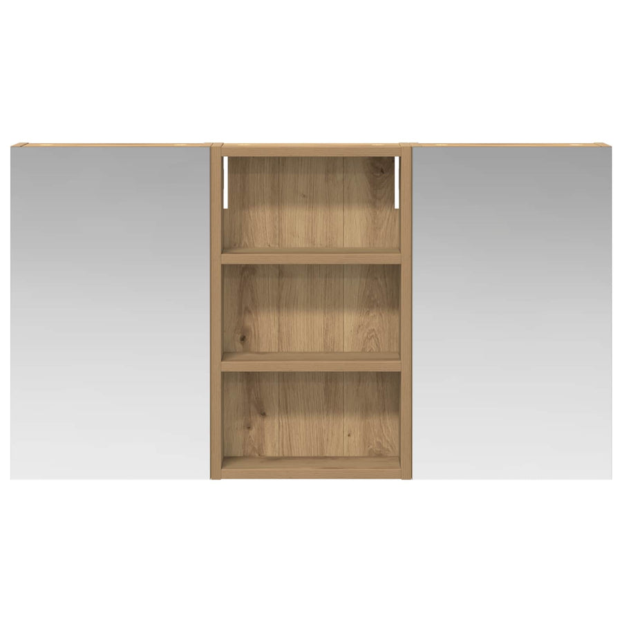 Badkamerkastenset 3 pcs 90 x 10,5 x 50 cm Bewerkt hout