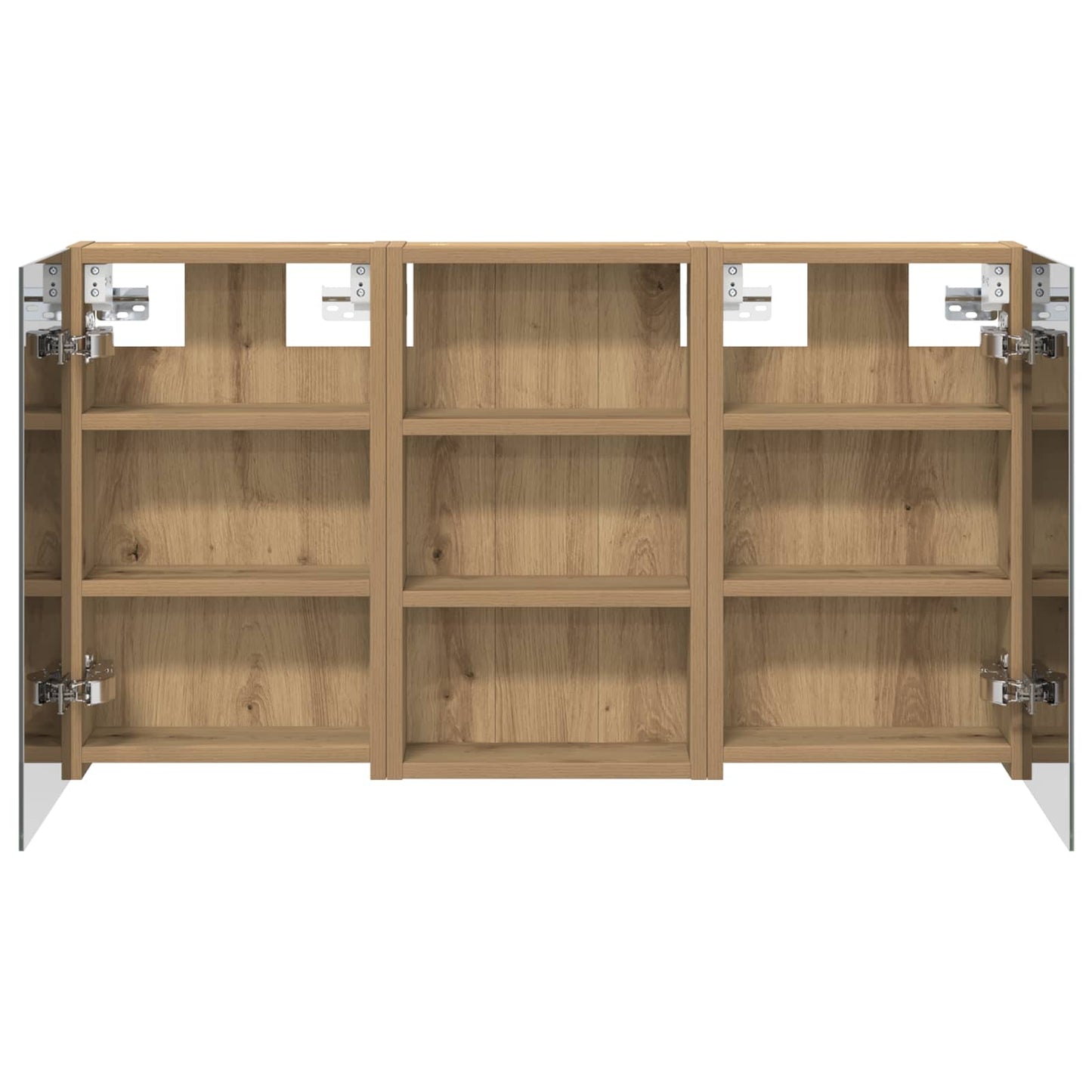 Badkamerkastenset 3 pcs 90 x 10,5 x 50 cm Bewerkt hout