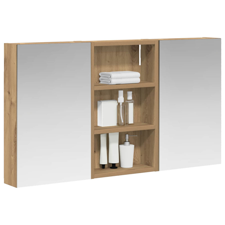 Badkamerkastenset 3 pcs 90 x 10,5 x 50 cm Bewerkt hout