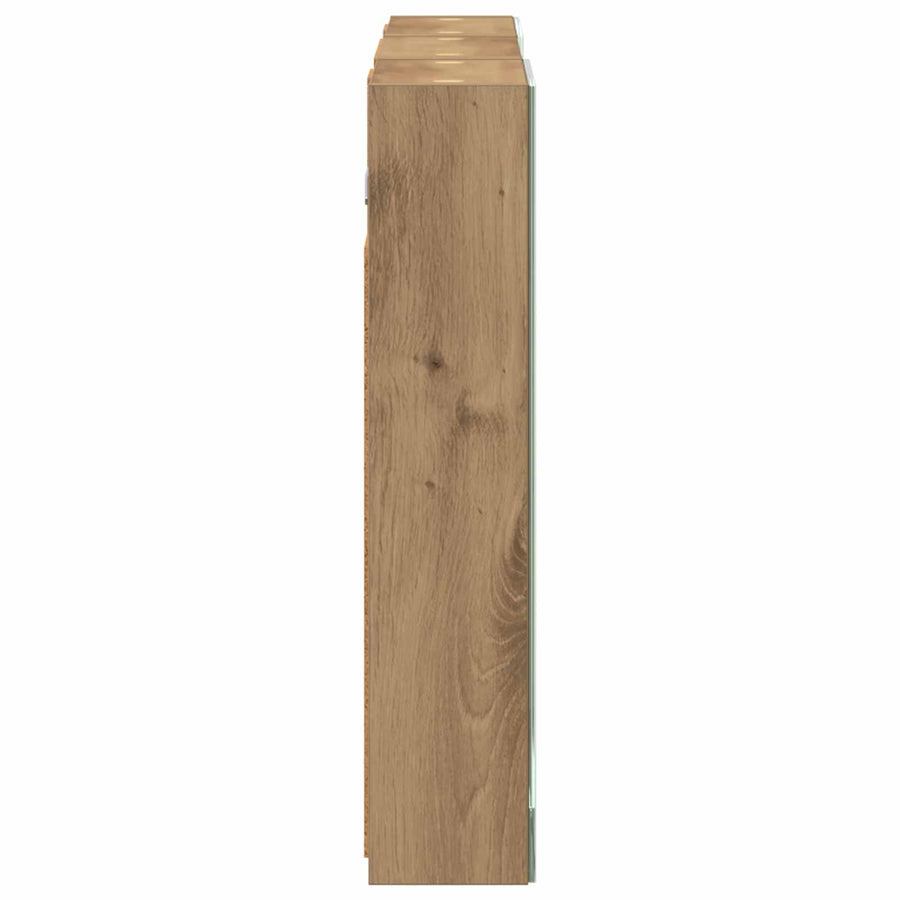 Badkamerkastenset 3 pcs 90 x 10,5 x 50 cm Bewerkt hout