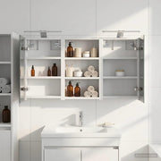 Badkamerkastenset 90x10.5x50 cm bewerkt hout