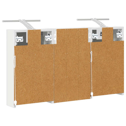 Badkamerkastenset 3 pcs 90 x 10,5 x 50 cm Bewerkt hout