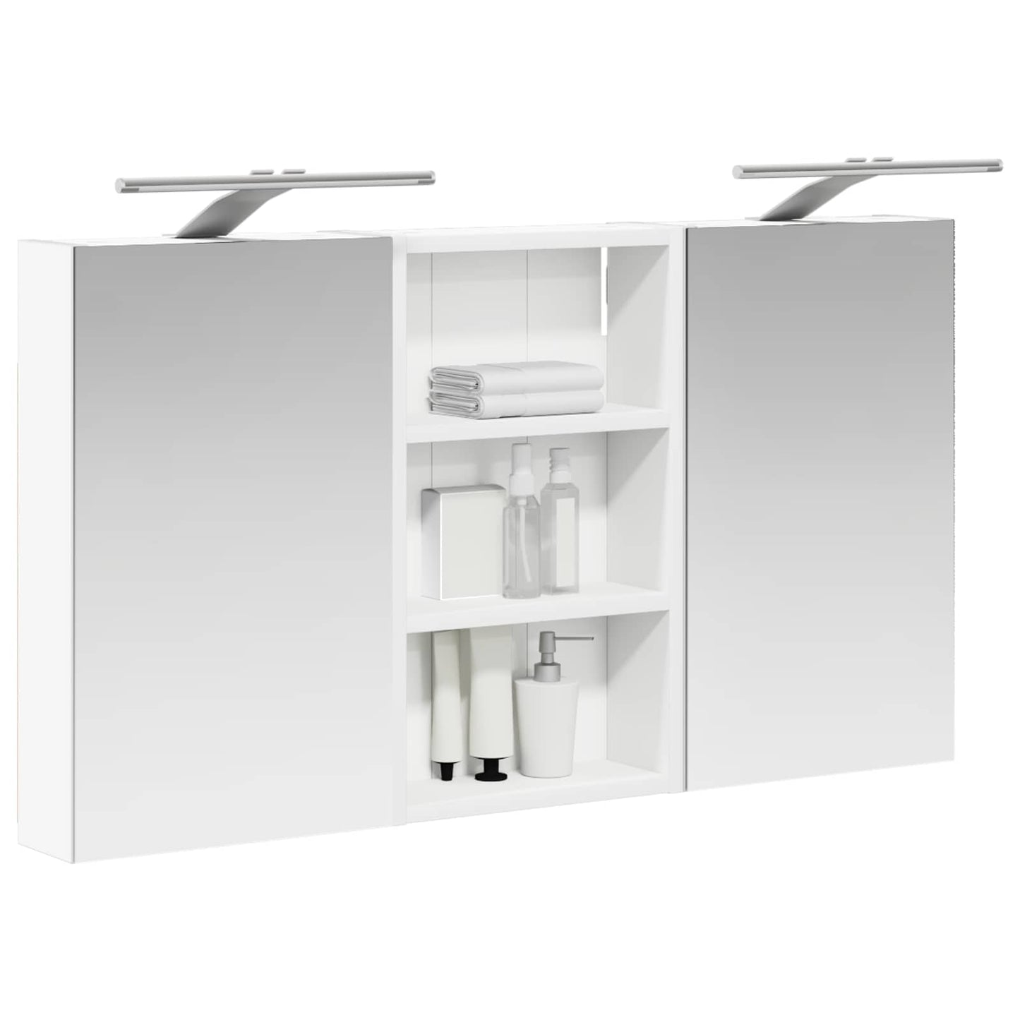 Badkamerkastenset 3 pcs 90 x 10,5 x 50 cm Bewerkt hout