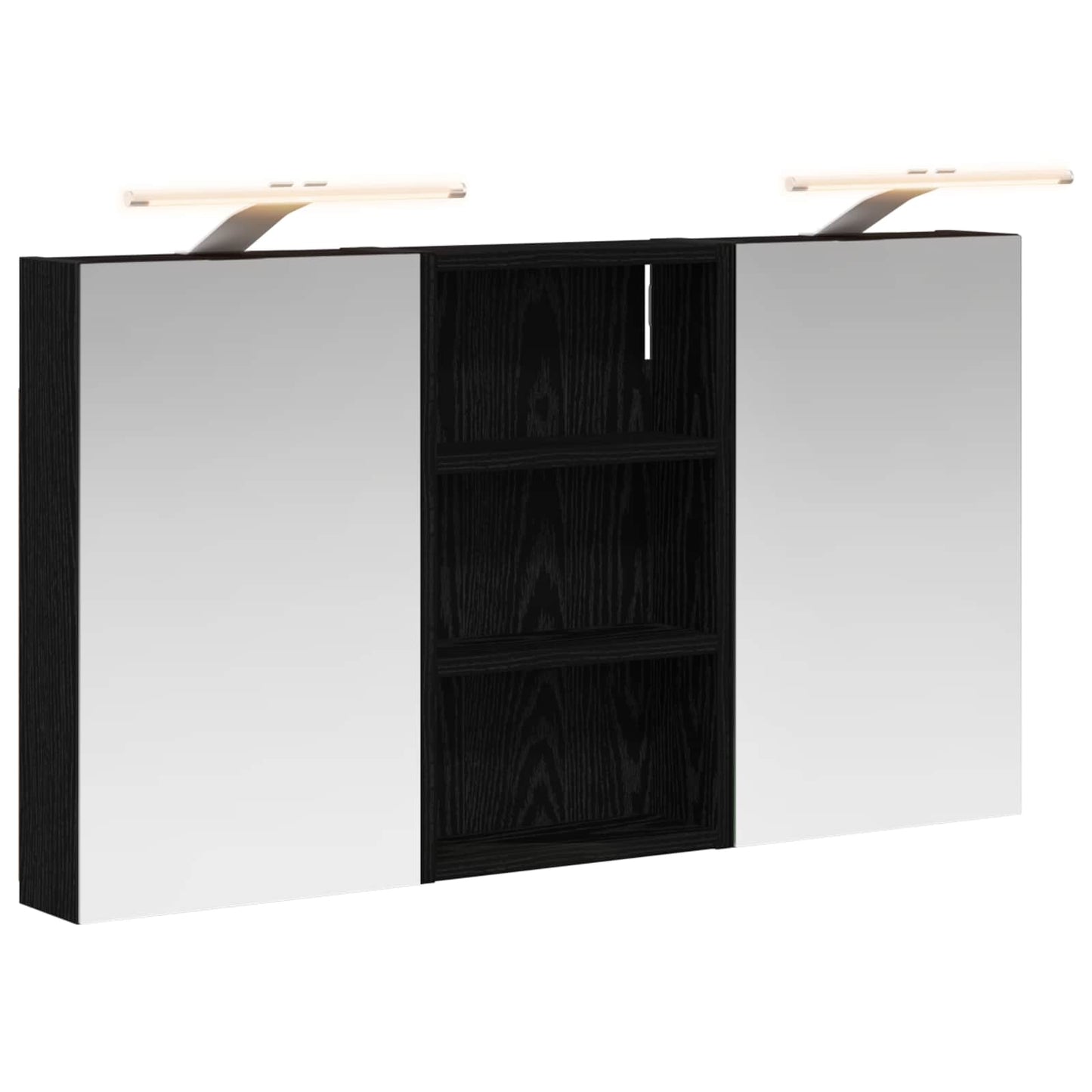 Badkamerkastenset 3 pcs 90 x 10,5 x 50 cm Bewerkt hout