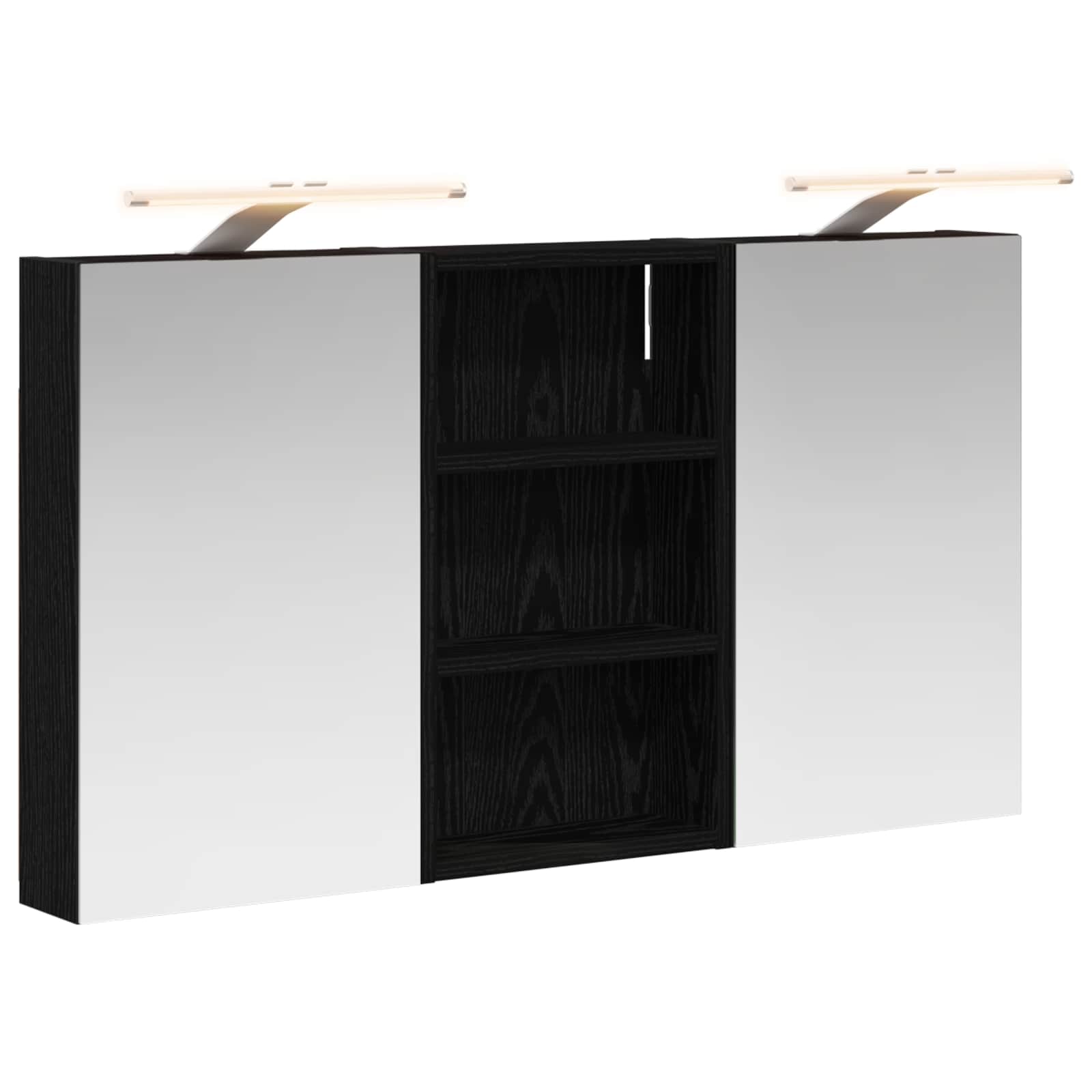 Badkamerkastenset 3 pcs 90 x 10,5 x 50 cm Bewerkt hout